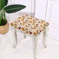 thumbnail image 6 of FOR U DESIGNS Cardinal Pumpkin Pattern Stool Covers Rectangle 2 Pieces Stretch Saddle Bar Stool Slipcover Wear-Resistan Vanity Chair Cover Height Bar Stools Slipcovers Fall Home Decor, 6 of 9