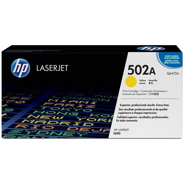 Cartucho de Tóner HP 502A Amarillo LaserJet Original Q6472A