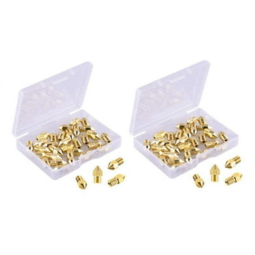 60Pieces Mk8 Nozzle 0.4mm 3D Printer Nozzles Extruder Print for 3D Printer -10(2Pc Plastic Box)