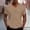 Khaki, variant on YLSDY Men's Waffle Knit V-Neck T-Shirt Summer Fashion Casual Solid Color Short Sleeve Tee Red M