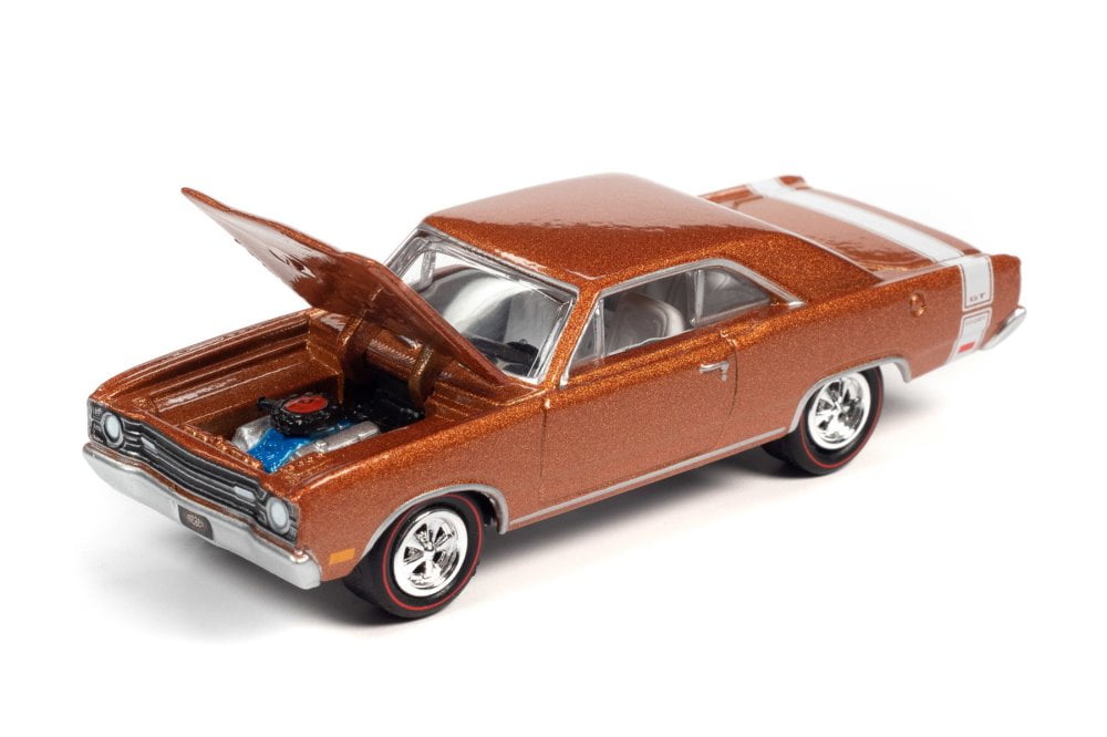 1969 Dodge Dart GTS, Copper/Bronze Metallic - Johnny Lightning JLMC024/48B - 1/64 scale Diecast Model Toy picture