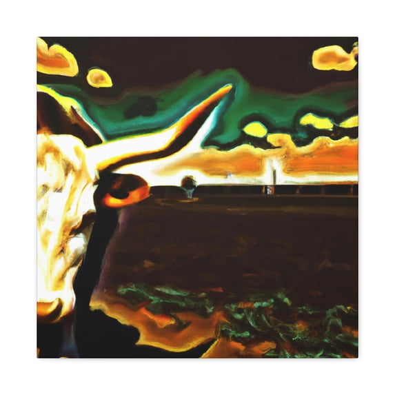 Cow-Laden Texas Dreamscape - Canvas