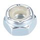 thumbnail image 4 of Tuercas de bloqueo hexagonales con inserto de nylon 10#-24, acero al carbono galvanizado blanco, 25 piezas, 4 of 5