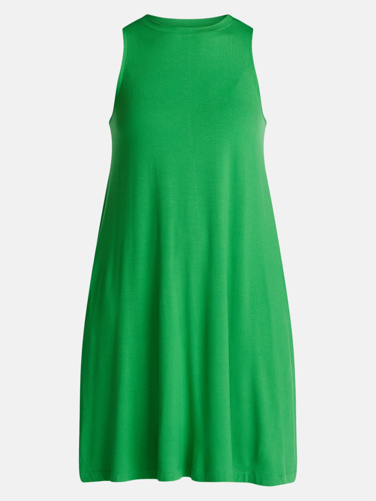Time and Tru Women’s Sleeveless Knit Swing Dress, Sizes XS-XXXL