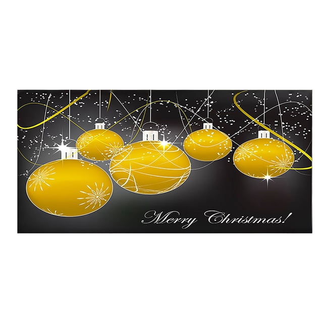 70 X 157 Pulgadas. Pancarta Navideña «Feliz Navidad». Cubierta Mural Para Puerta De Garaje. Muñeco De Nieve Invernal. Papá Noel. Cubierta Grande Para Puerta Exterior. Decoración Navideña Para Interi