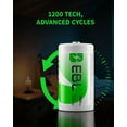 thumbnail image 7 of EBL Rechargeable D Batteries (2 Pack), D Cell Batteries NiMH 1.2V, 7 of 7