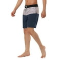 thumbnail image 5 of MODA NOVA Big & Tall Men's Summer Color Block Shorts Drawstring Board Shorts Gray Navy LT(US 36), 5 of 5