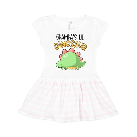 

Inktastic Grampa s Lil Dinosaur with Cute Stegosaurus Gift Toddler Girl Dress
