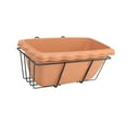 thumbnail image 2 of S SERENABLE Hanging Planter for Balcony Railing Flower Pot for Deck Garden Railing Fence brown and black, 2 of 9