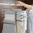 thumbnail image 3 of Timotech Ganchos para Pantalones, Ropa, Ganchos con 5 Niveles de Acero Inoxidable | Organizadores de Ropa de Acero Inoxidable, Resistentes para Pantalones, Faldas, Bufandas, Accesorios (6 Pz), 3 of 7