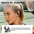thumbnail image 3 of GTbeans E20 Open-Ear Earphones OWS Ear Hooks Wireless Bluetooth 6.0 Headphones IP55 Waterproof 56 Hrs Playtime 4 Mic Clear Call Sports Earbuds, Black, 3 of 8
