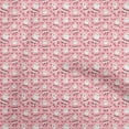 thumbnail image 1 of oneOone Cotton Jersey Light Pink Salmon Fabric Santa Claus With Hearts Fabric For Sewing Printed Craft Fabric By The Yard 58 Inch Wide, 1 of 4