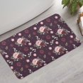thumbnail image 2 of Pioneer Flower Floral Print Pattern Bathroom Rugs Mat, Non Slip Microfiber Bathroom Rug with Rubber Backing, Soft Mats for Bathroom Floor Tub Shower, 17"x30", 2 of 5