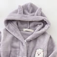 thumbnail image 6 of Gibobby Kids Coral Fleece Bathrobe,Soft Plush Hooded Robe with Adjustable Belt Cute Print for Boys Girls Toddlers 12M-12Y,Warm Loungewear Shower Robe Kids Toddler Pajamas,Grey,Size 2-3T, 6 of 6