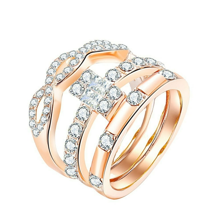 3pcs / 6pcs Set Fashion Silver Adjustable Rings Set Women Accessories Ring  Gift