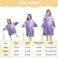 thumbnail image 3 of Wearable Blanket with Sleeves and Pocket Oversized Hooded Sweatshirt 3-14 YR Pink and Blue Marble Texture S, 3 of 7