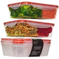 thumbnail image 5 of Bento Lunch Box 2pcs set 40,5 oz- Meal Prep Containers Microwavable - BPA Free Leak Proof - Portion Control Food Organizer Boxes 3 Removable Compartments Dishwasher Compatible w/ Snap Locking Lid, 5 of 7