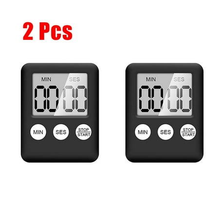 

BCLONG 2PCS Digital Timer Mini Kitchen Timer With Alarm 3in1 Installation For Cooking