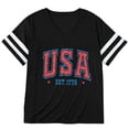 thumbnail image 4 of SIYUDAN Women 250th Anniversary Shirt Plus Size V Neck Short Sleeve Independence Graphic Tshirts Shirts for Women Womens T-Shirts, Size XXL, 4 of 5