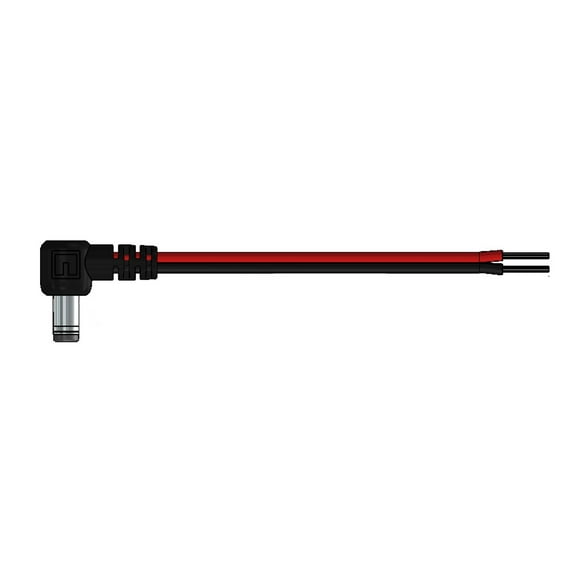Cable Assembly 2.5mm ID, 5.5mm OD Plug, Right Angle to Wire Leads Flat 1.00 Meter