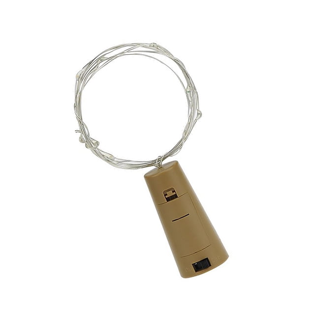 Wosthever Luz de botella de corcho alimentada por 1 m/2 m barra de luz LED DIY barra de luz de tapón de botella de vino de fiesta de cumpleaños Iluminación navideña rojo 2m