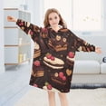 thumbnail image 5 of FORMRS Wearable Blanket Hoodie with Sleeves for Kids Cozy Flannel Sweatshirt, Sweet Cakes, 5 of 7