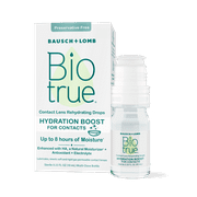 Biotrue Hydration Boost Rehydrating Contact Lens Eye Drops by Bausch + Lomb, Preservative Free, 10 ml