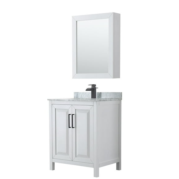 Wyndham Collection Wcv252530sunsmed Daria 30" Free Standing Single Vanity Set - White /