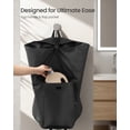 thumbnail image 5 of SONGMICS Laundry Bag,31.7 Gallons (120 L), Heavy-Duty, Large with Extendable Top, Oxford Fabric, Wide Shoulder Straps and Flap Pocket, Ink Black, 5 of 6