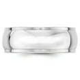 thumbnail image 2 of 14KW 8mm Half Round with Edge Band Size 9 in 14k White Gold, 2 of 3