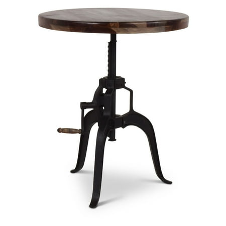 Sparrow Round Crank Pub Table Sheesham Wood - Steve Silver