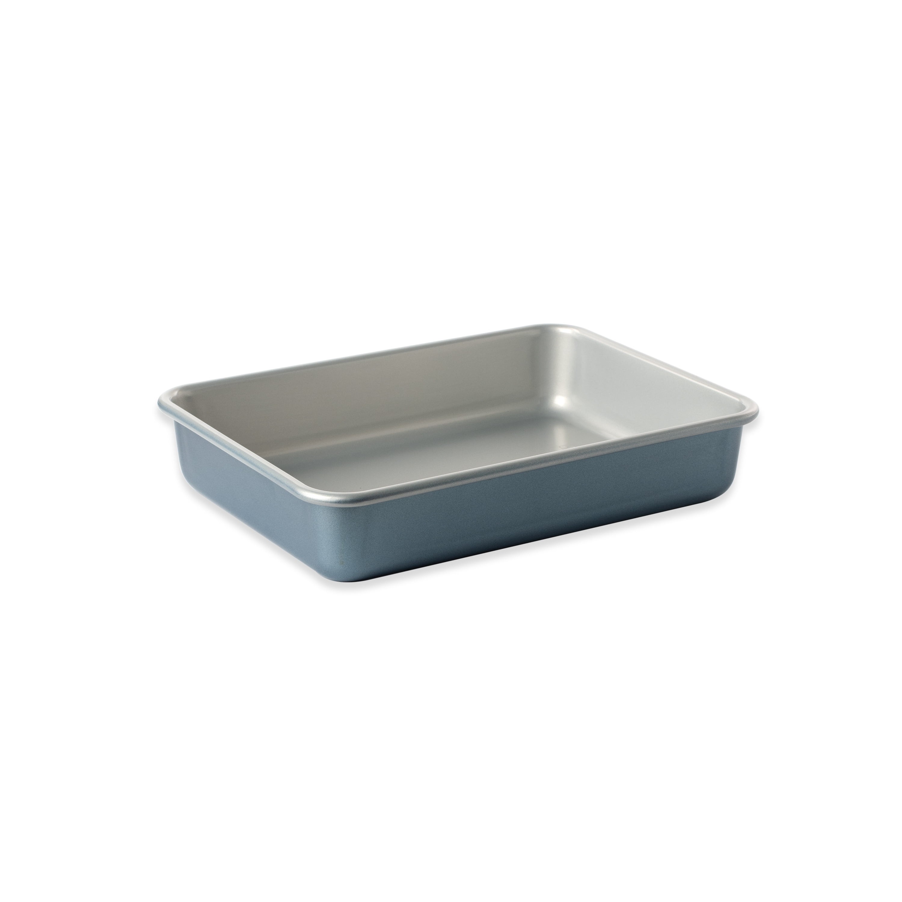 2pc Nordic Ware Nonstick Aluminum Brilliant Bakeware 9 x 13 with Lid, Silver and Blue