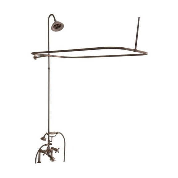 Barclay 4063-MC-BN Rectangular Shower Unit with Elephant Spout Brushed Nickel