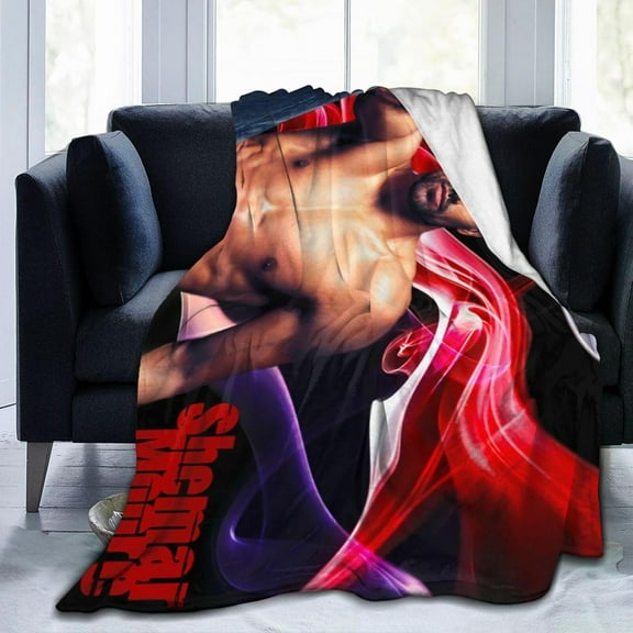 Blanket Shemar Actor Moore Throw Flannel Blankets Warm Soft Cozy Fuzzy Blanket for Bed Sofa Couch Camping Travel Gift Blankets for All Seasons 50"x40"