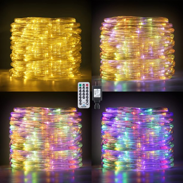 LED Rope Lights Color Changing 120 LED 23ft Tube Lights Waterproof