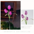 thumbnail image 6 of Lilixerw Garden 3 Pack LED Solar Flower Lights with Realistic Tulips Flowers Solar Garden Lights Outdoor Waterproof for Yard Patio Lawn Pathway Walkway Decoration,Purple, 6 of 6