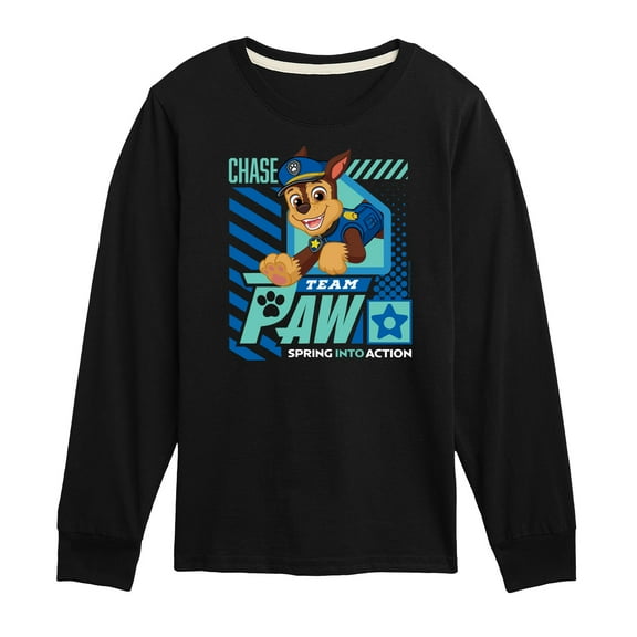 Paw Patrol - Team Paw Chase - Toddler & Youth Long Sleeve Graphic T-Shirt
