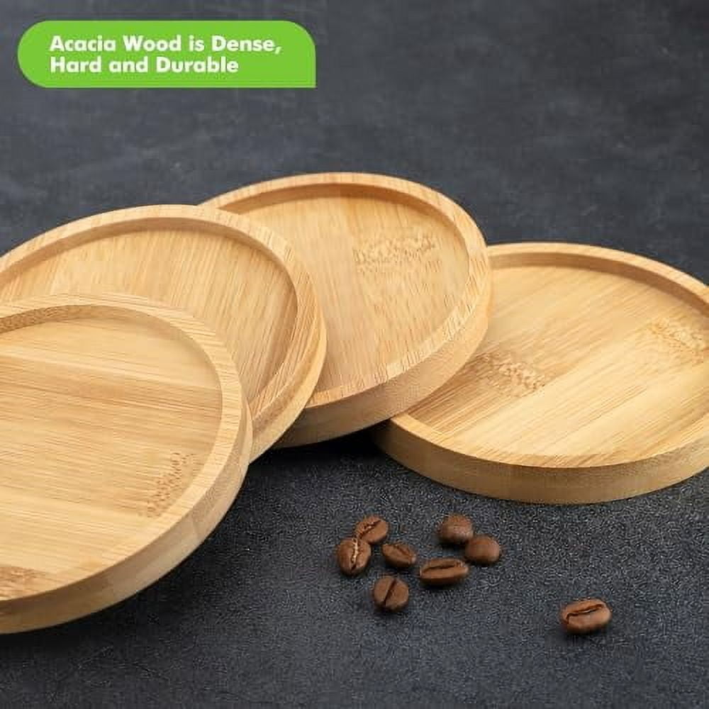 NIRMAN Wooden Coasters For Drinks Coffee Table, Round Drink - View #5