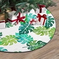 thumbnail image 3 of FMSHPON Green Tree Palm Leaves Xmas Christmas Tree Skirt Stand Mat for Holiday Party Decoration Indoor Outdoor 48 inches, 3 of 3