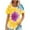 Multicolor Tops for Summer_m, variant on jtjvou Women's Plus Size Short Sleeve Tees Going out Tops for Teen Tie Dye Shirts Trendy Fashion Summer Lady Round Neck Blouse Multicolor,L