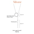 thumbnail image 7 of Silvora Silver Lariat Necklaces for Women Trendy Drop Bar Pendant Y-Necklaces Adjustable Long Chain Elegant Jewelry Gifts for Granddaughter Sister Christmas, 7 of 7