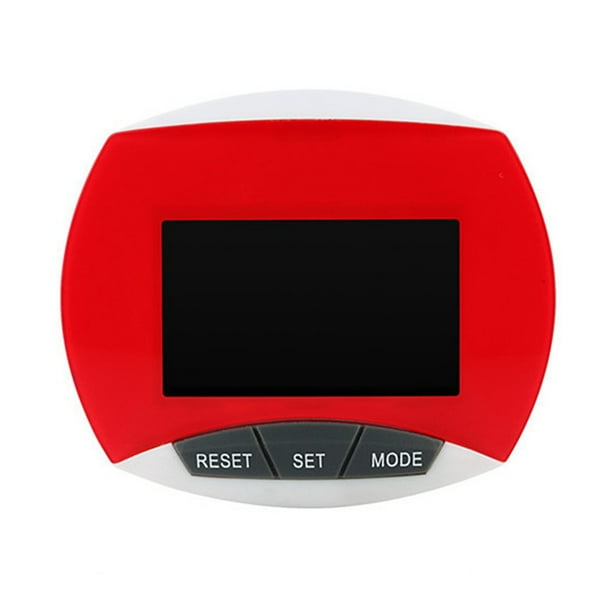 Eigraketly Contador de pasos electrónico para caminar Contador de calorías Equipos de podómetro digital Distancia de caminata Pantalla grande Azul Ropa Deportiva, Zapatos Rojo Eigraketly OD024289-01