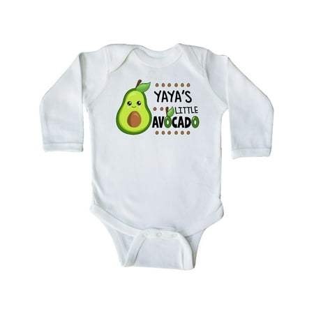 

Inktastic Yaya s Little Avocado with Cute Baby Avocado Gift Baby Boy or Baby Girl Long Sleeve Bodysuit