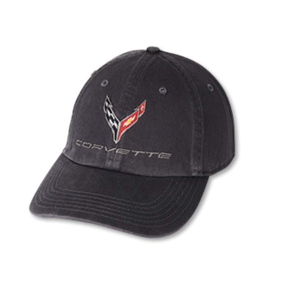 C8 Corvette Next Generation Garment Washed Hat Charcoal