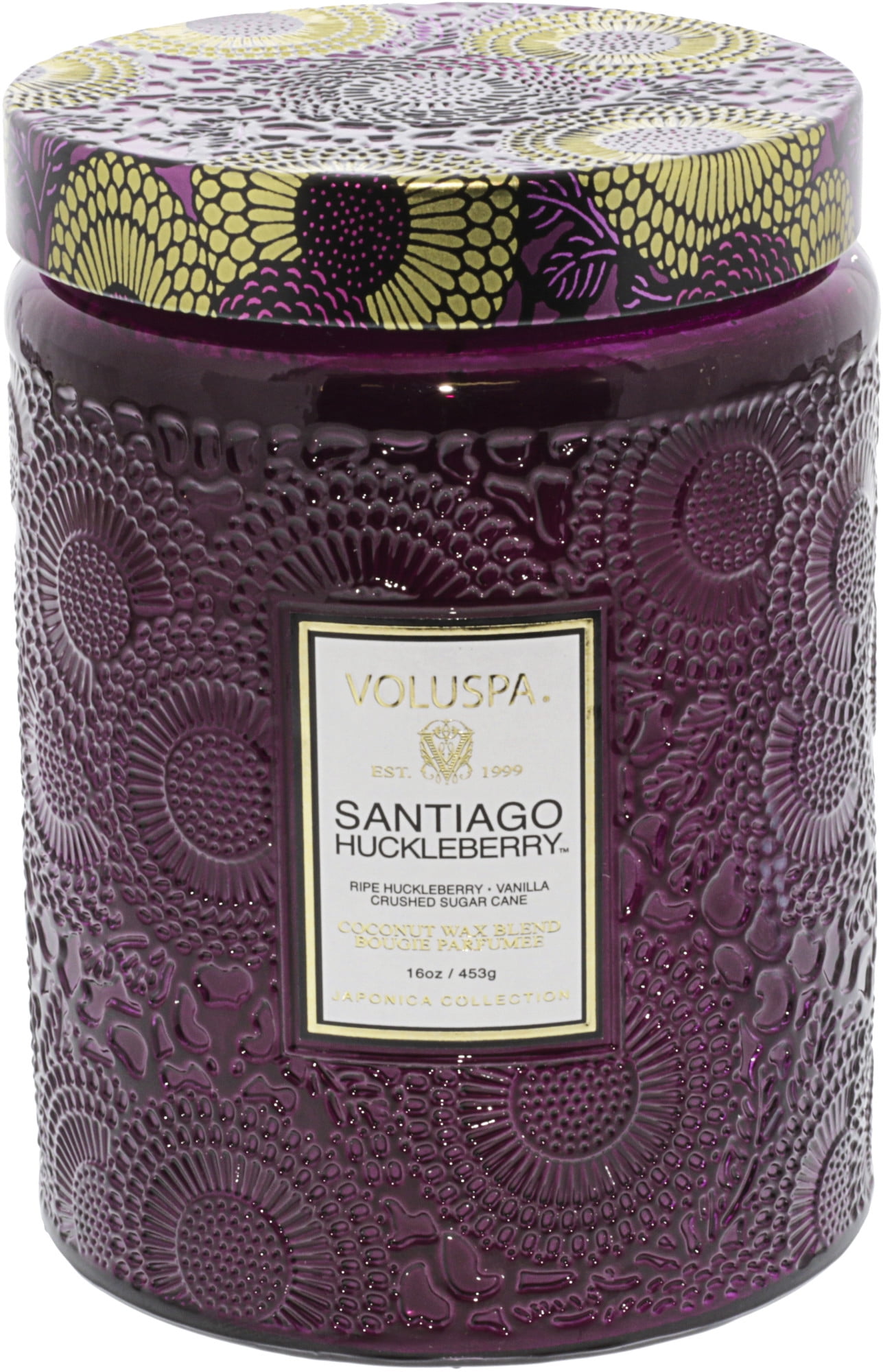 Voluspa Large Glass Jar Candle Santiago Huckleberry VOL7232
