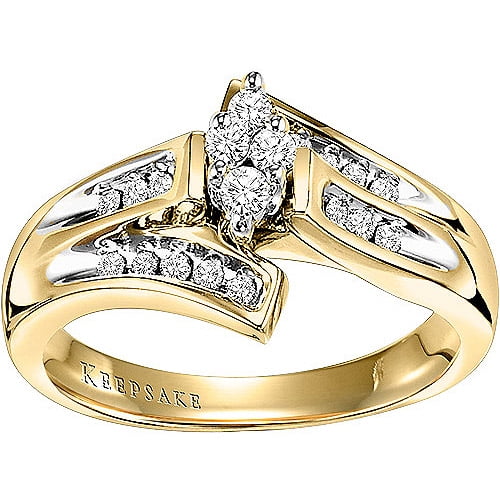 Keepsake Dearest 1 4 Carat T.W. Diamond 10kt Yellow Gold Ring by Frederick Goldman Inc.