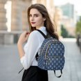thumbnail image 6 of FORMRS Mini Backpack Purse for Women Quilted Travel Daypack Casual Shoulder Bag, Navy Blue Anchors Pattern, 6 of 7