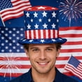 thumbnail image 6 of Independence Day Uncle Sam Top Hat, Patriotic American Flag Tall Hat for 4th of July Parties and Events, 6 of 9