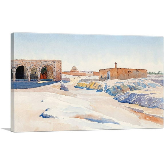 ARTCANVAS Scene From Tunisia Canvas Art Print by Gunnar Widforss - Size: 26" x 18" (1.50" Deep)