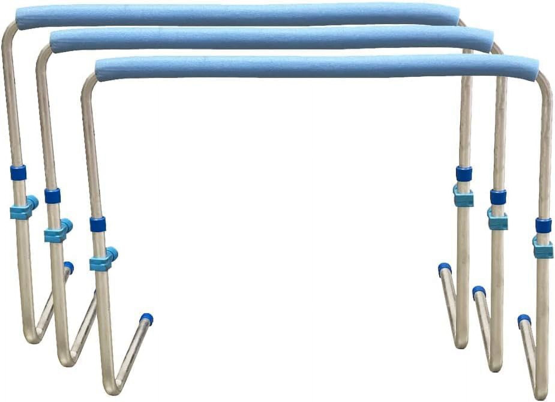Amber Sporting Goods Enhanced Training Agility Hurdles: Premium Self-Return Aluminum Set for Track, Field, Soccer, Football - Adjustable 27" to 42" - Versatile Performance Tools (Set of 3)